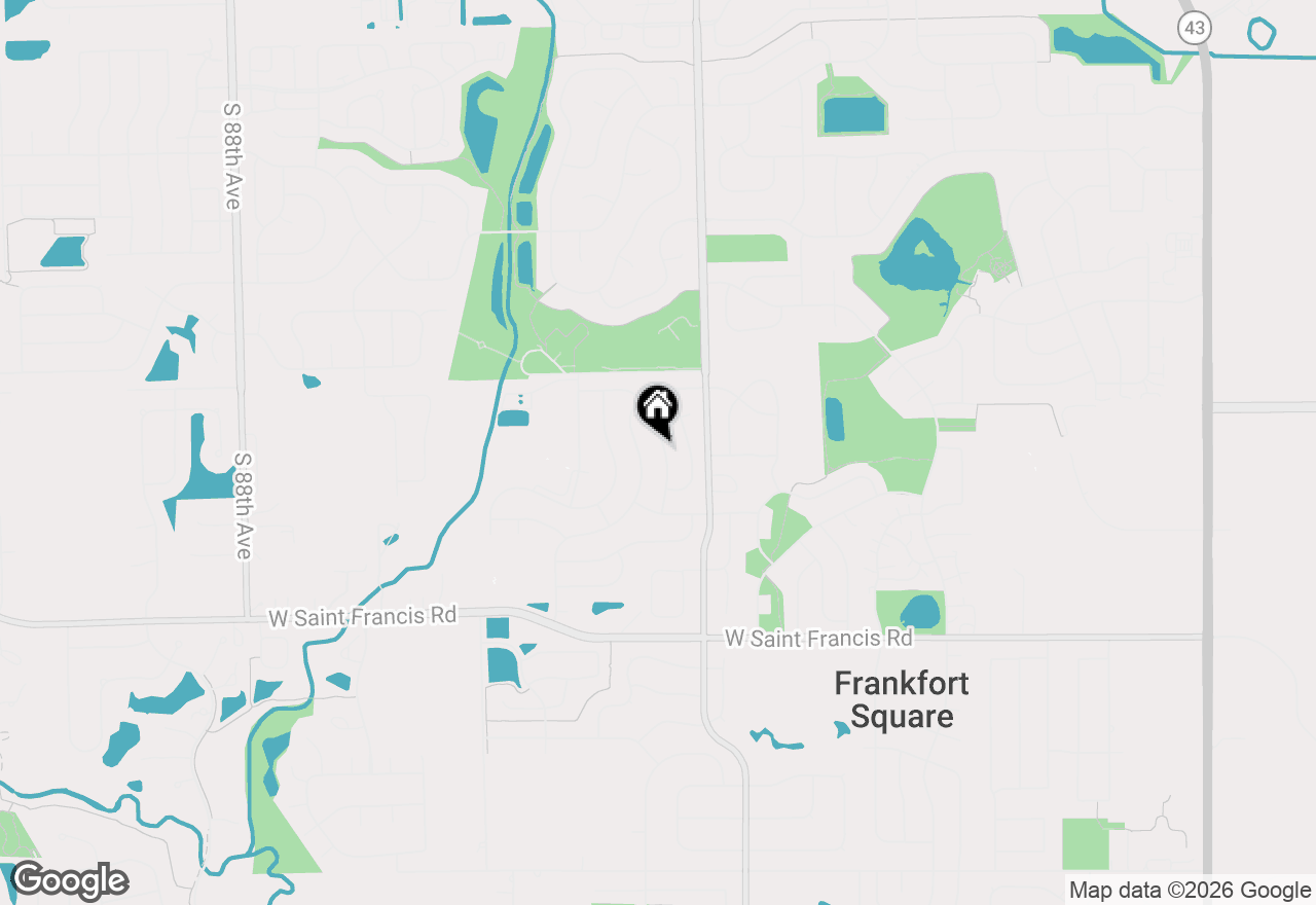 Map of 20020 S Sycamore Drive, Frankfort, IL 60423