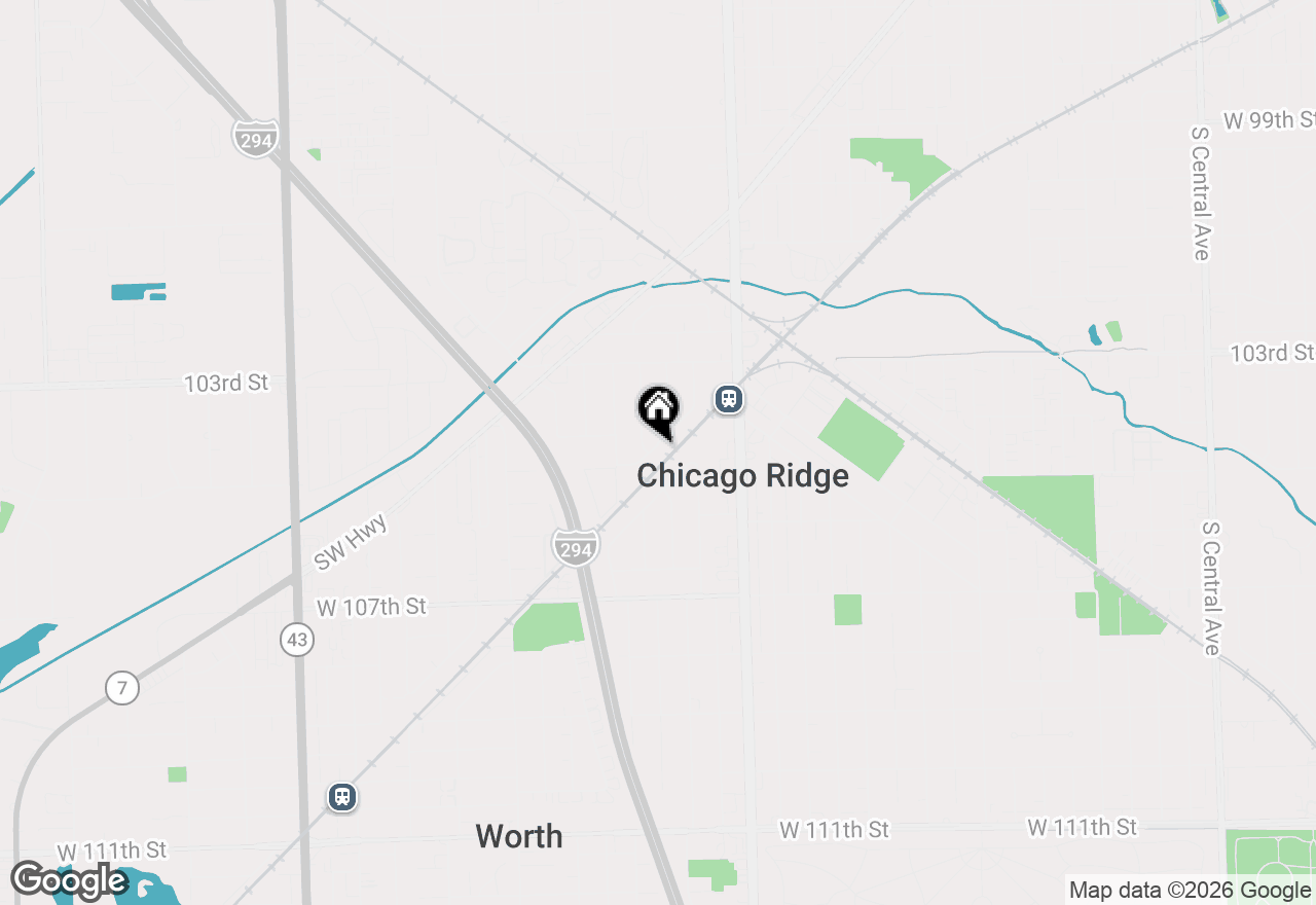 Map of 10403 Barnard Drive, Chicago Ridge, IL 60415