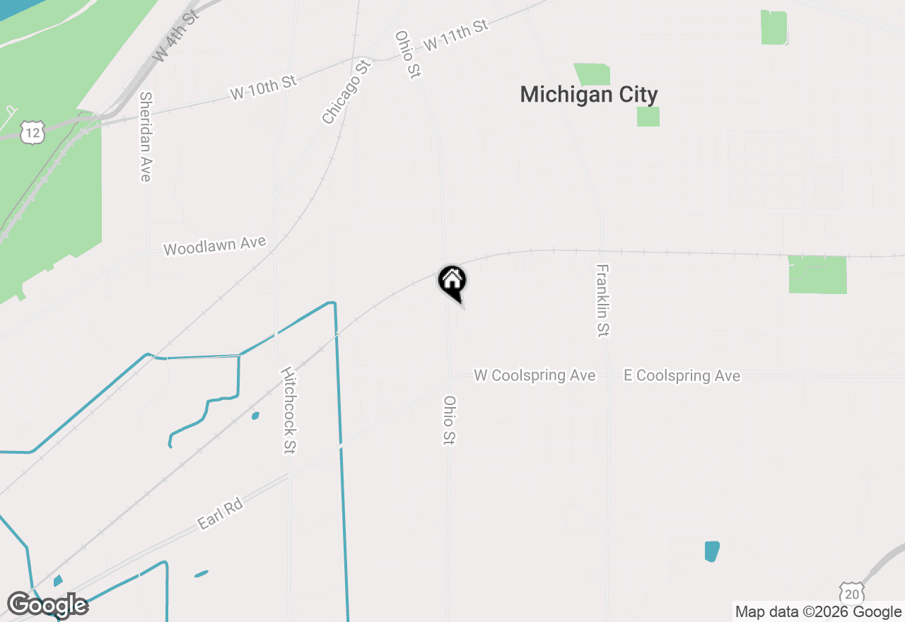 Map of 2414 Ohio Street, Michigan City, IN 46360
