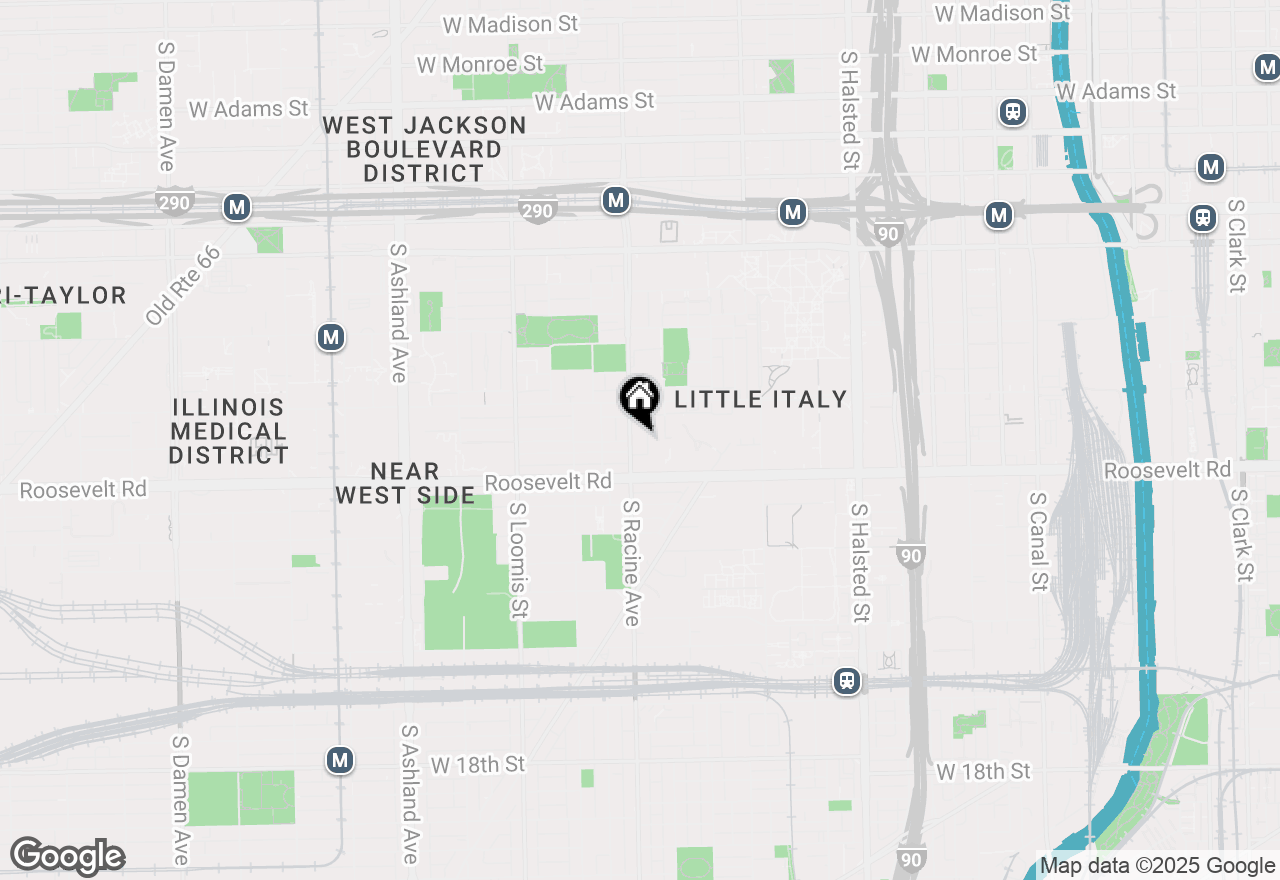 Map of 1101 S Racine Avenue #3R, Chicago, IL 60607