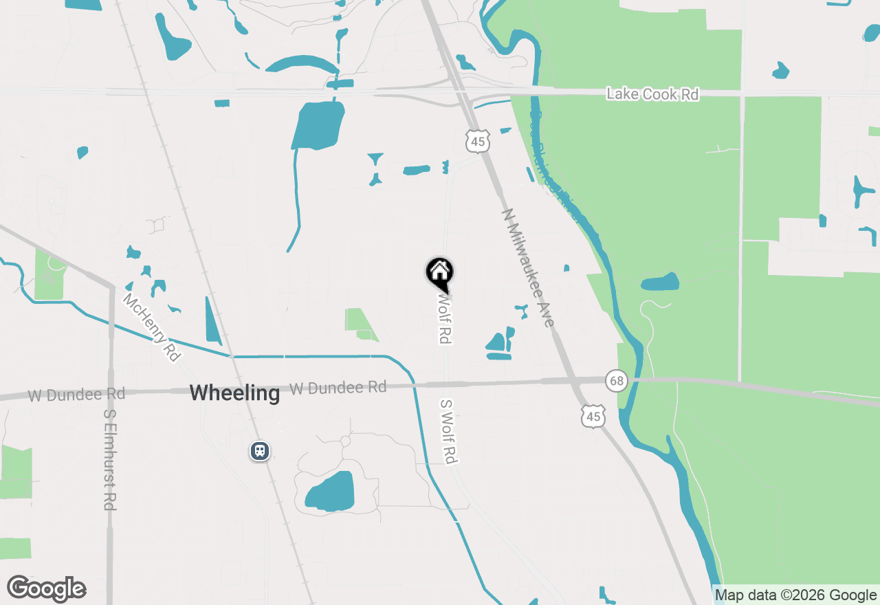 Map of 224 N Wolf Road, Wheeling, IL 60090