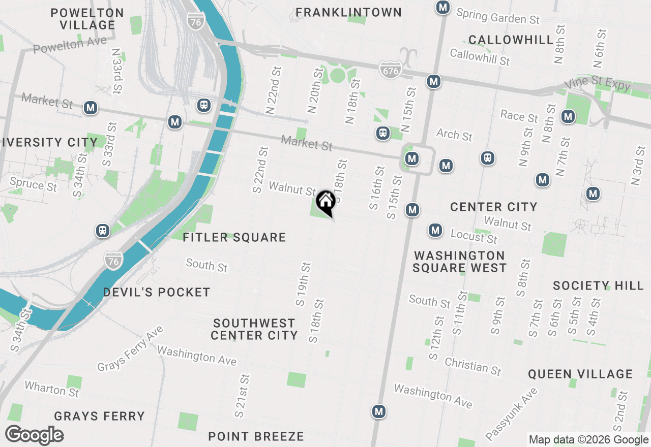 Map of 1810 Rittenhouse Square #406, Philadelphia, PA 19103