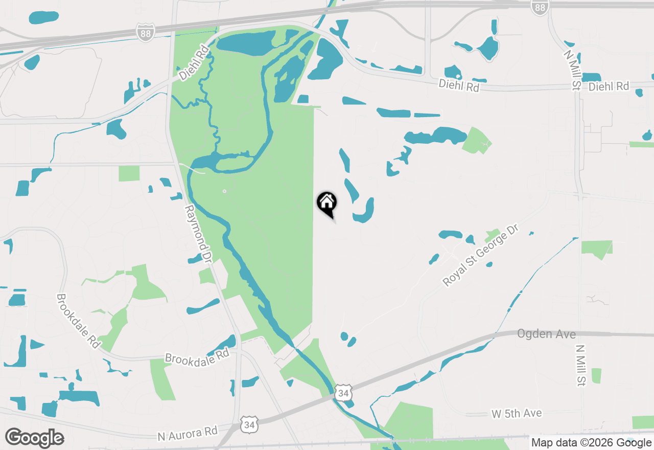 Map of 1415 Heatherton Drive, Naperville, IL 60563