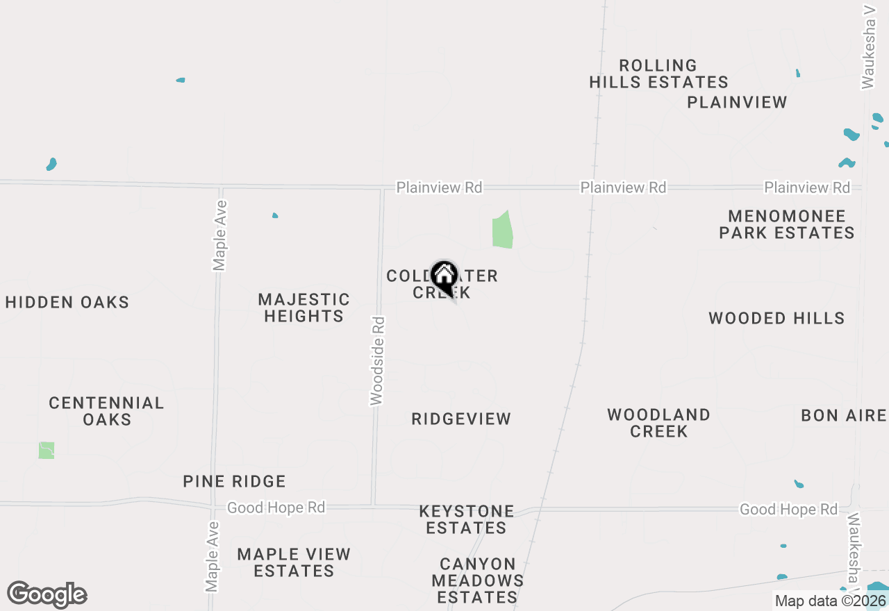 Map of N77W23301 Habitat Dr, Sussex, WI 53089