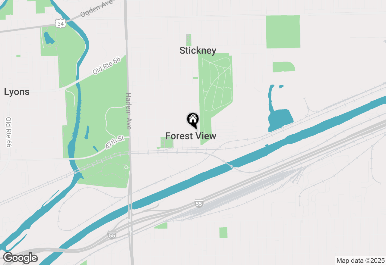 Map of 4551 S Grove Avenue, Forest View, IL 60402