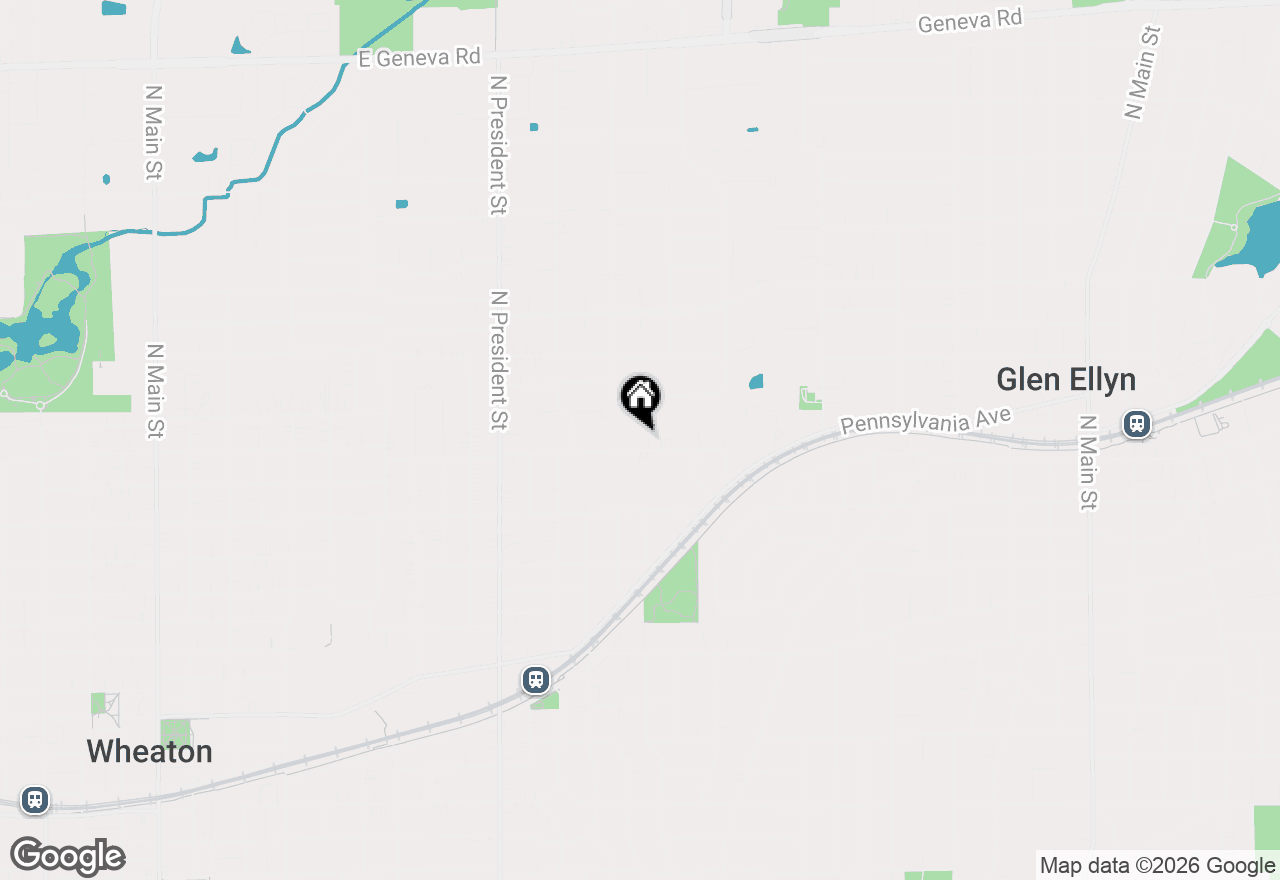 Map of 1419 E Forest Avenue, Wheaton, IL 60187