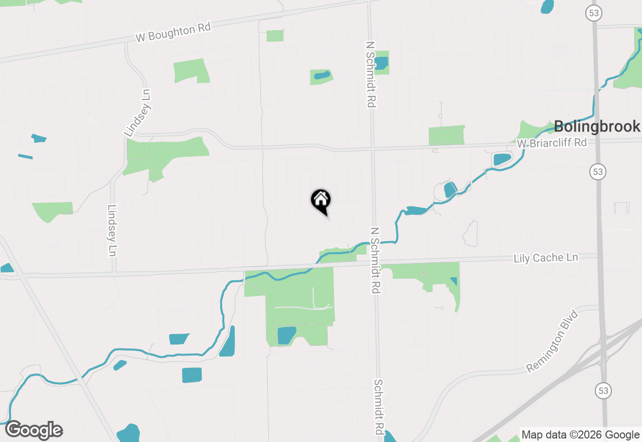 Map of 209 Bunker Hill Drive, Bolingbrook, IL 60440