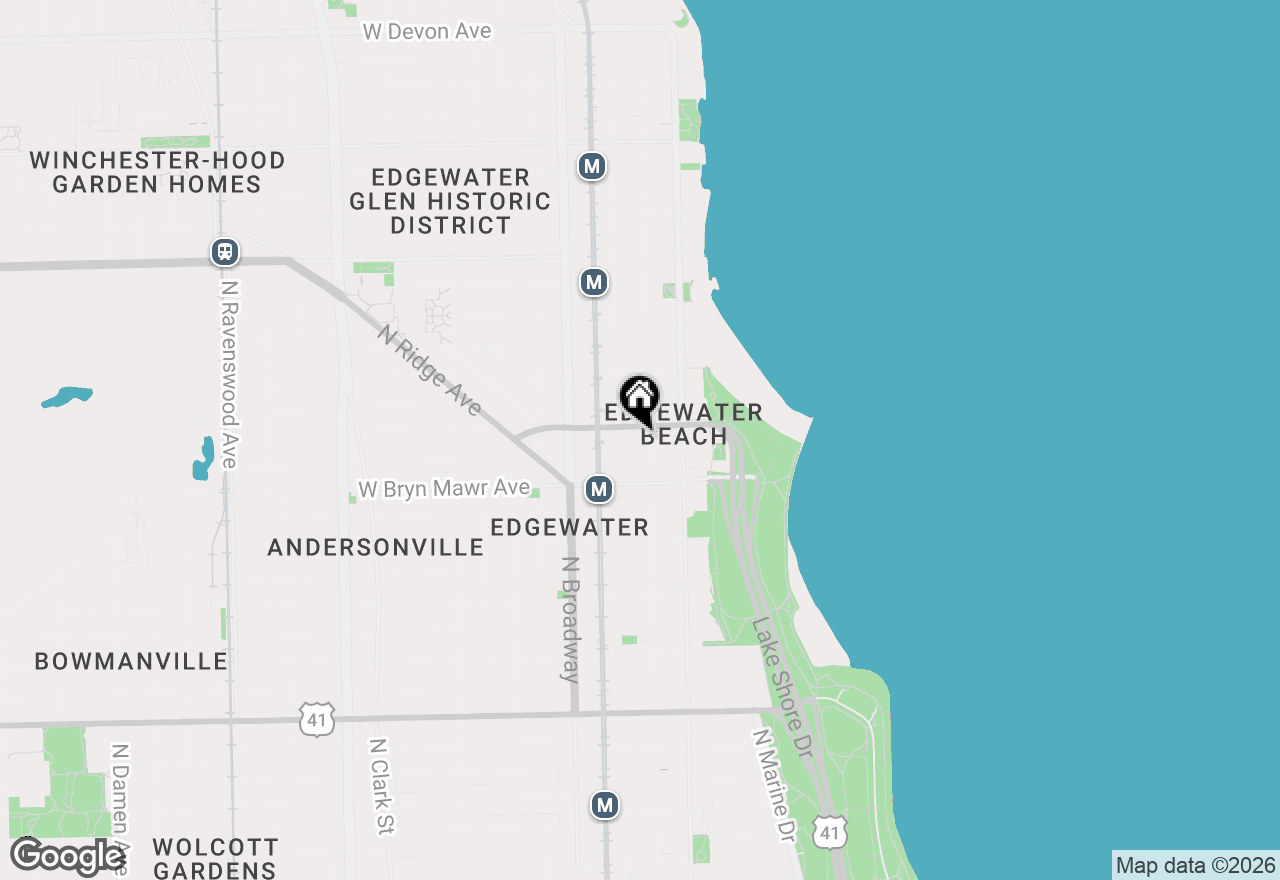 Map of 5646 N Kenmore Avenue #4B, Chicago, IL 60660