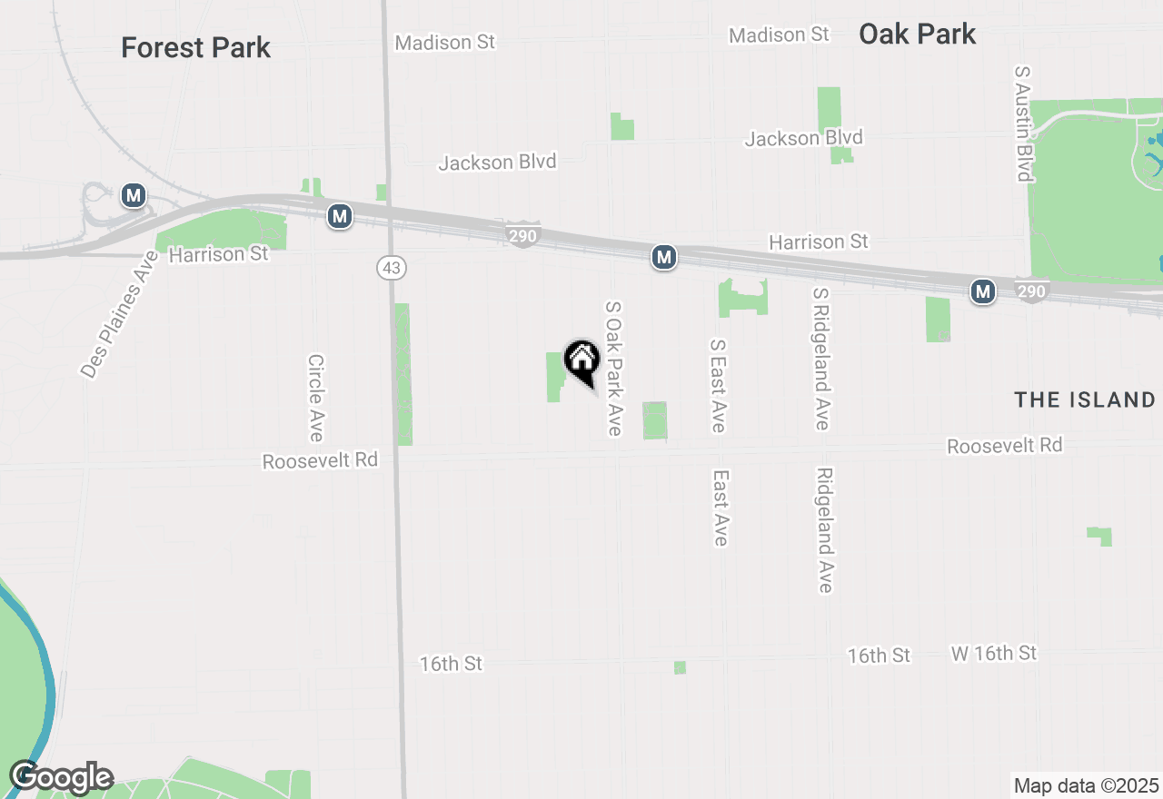 Map of 1147 S Grove Avenue, Oak Park, IL 60304