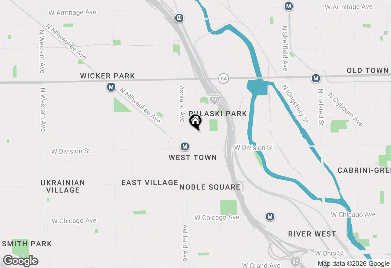 Map of 1251 N Bosworth Avenue #3, Chicago, IL 60642