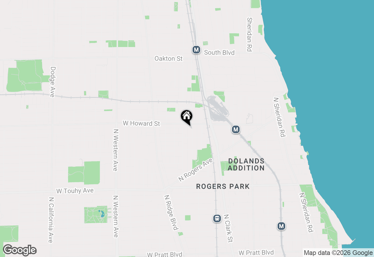 Map of 7533 N Damen Avenue #R1, Chicago, IL 60645
