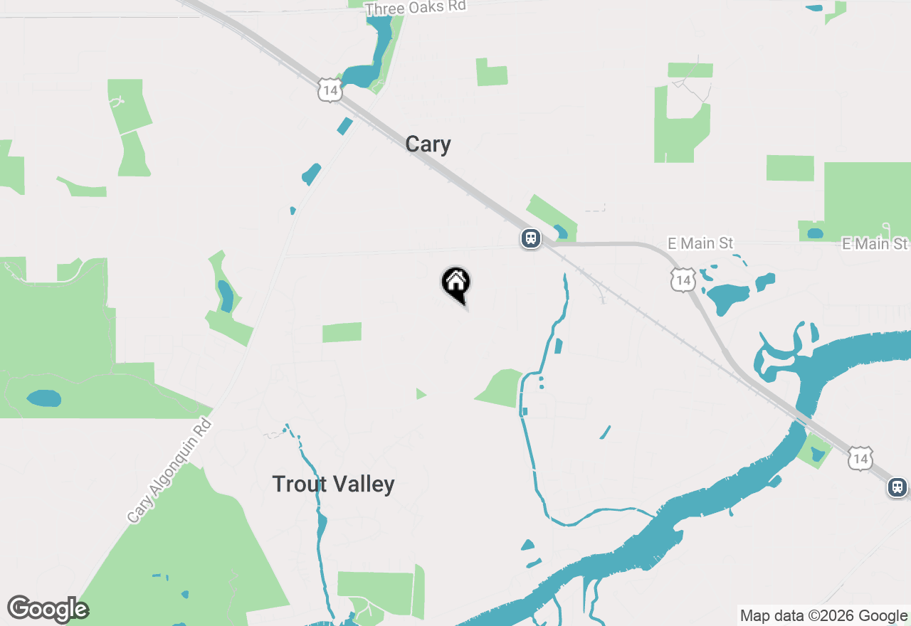 Map of 103 S Seebert Street, Cary, IL 60013