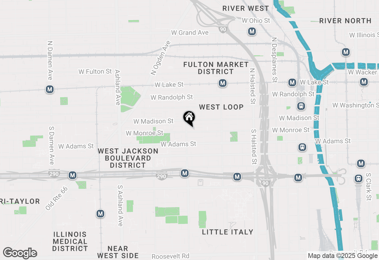 Map of 1148 W Monroe Street #3SE, Chicago, IL 60607