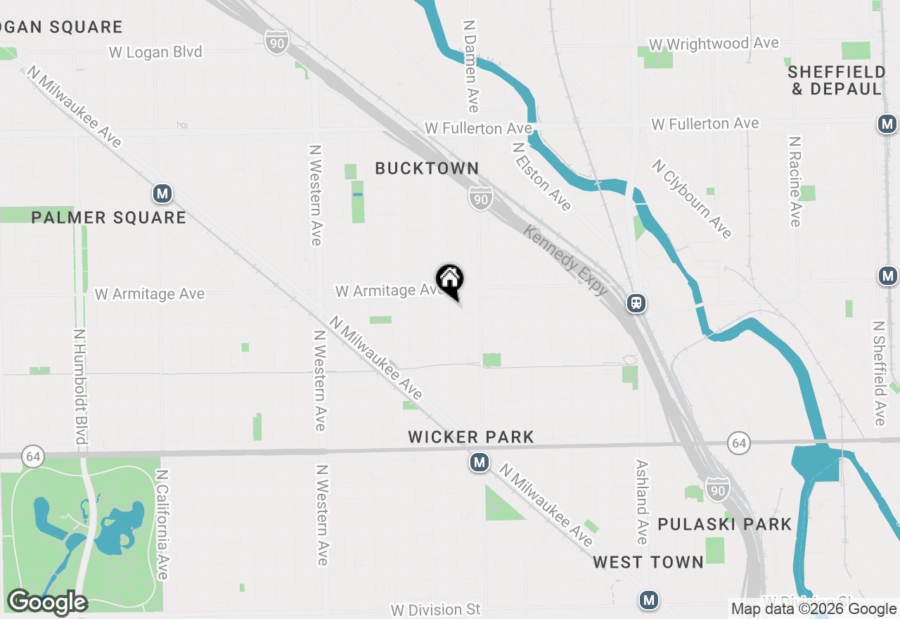 Map of 2047 W Homer Street, Chicago, IL 60647