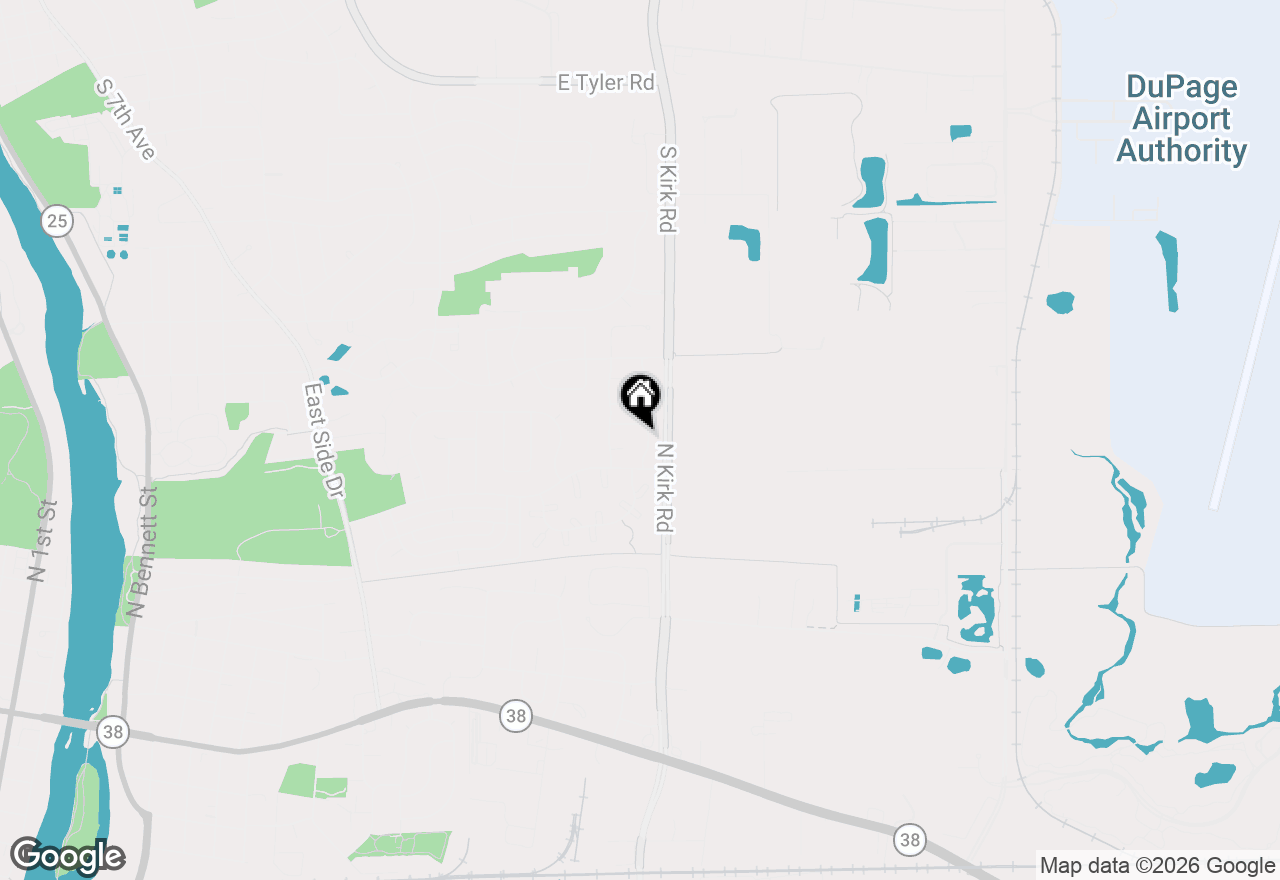 Map of 640 Green Meadow Lane, Geneva, IL 60134