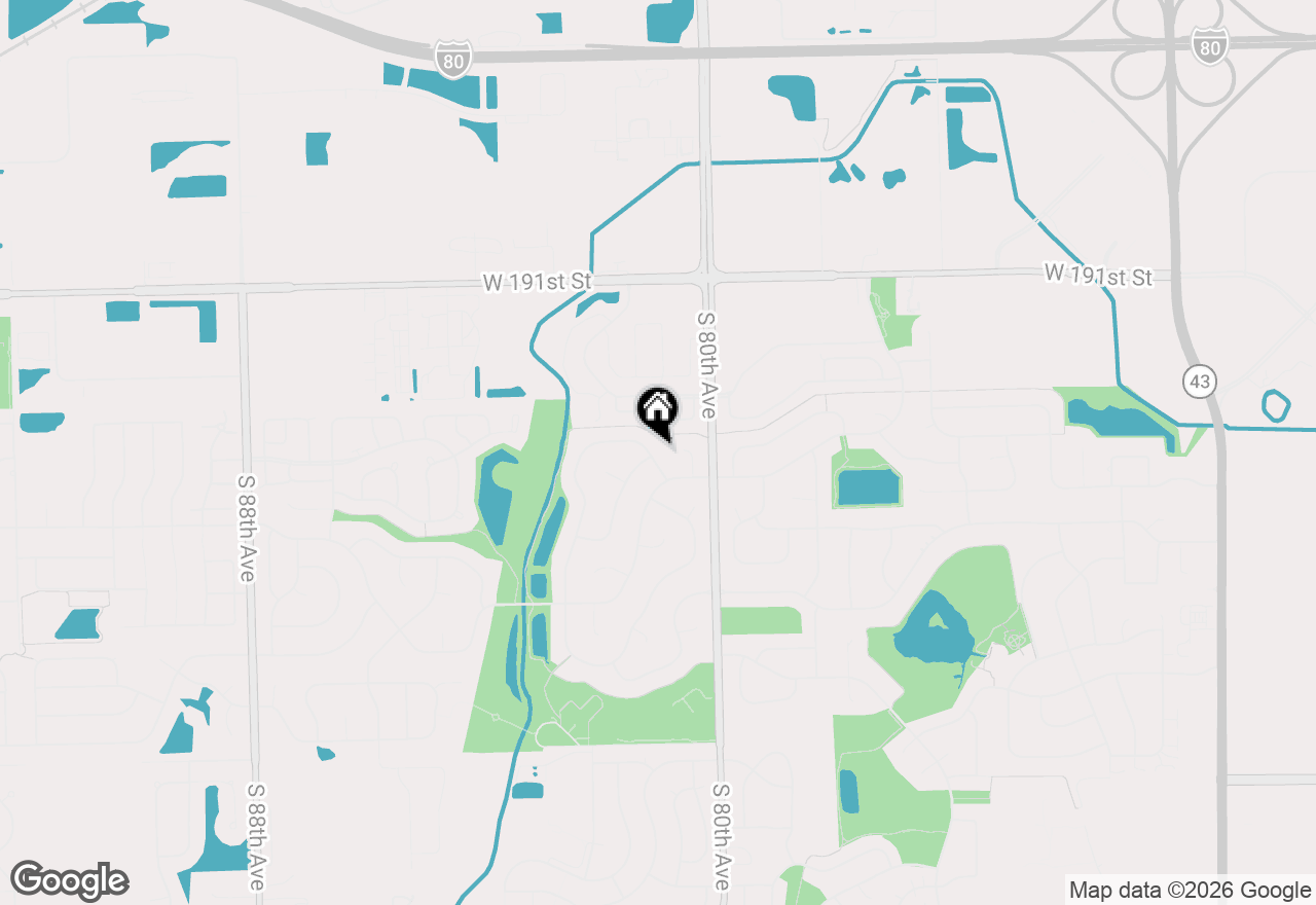 Map of 8036 Edgebrook Lane, Tinley Park, IL 60487