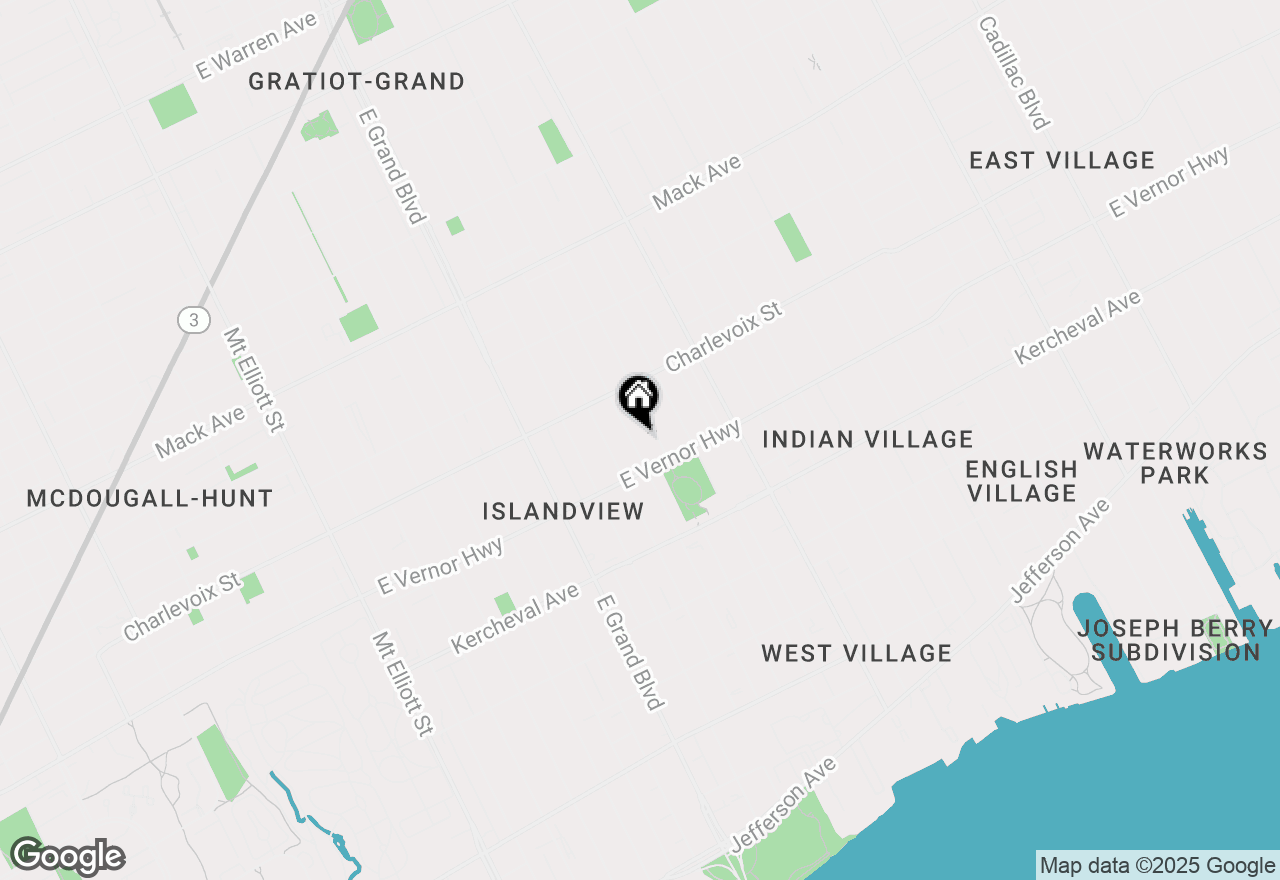 Map of 2462 Townsend Street, Detroit, MI 48214