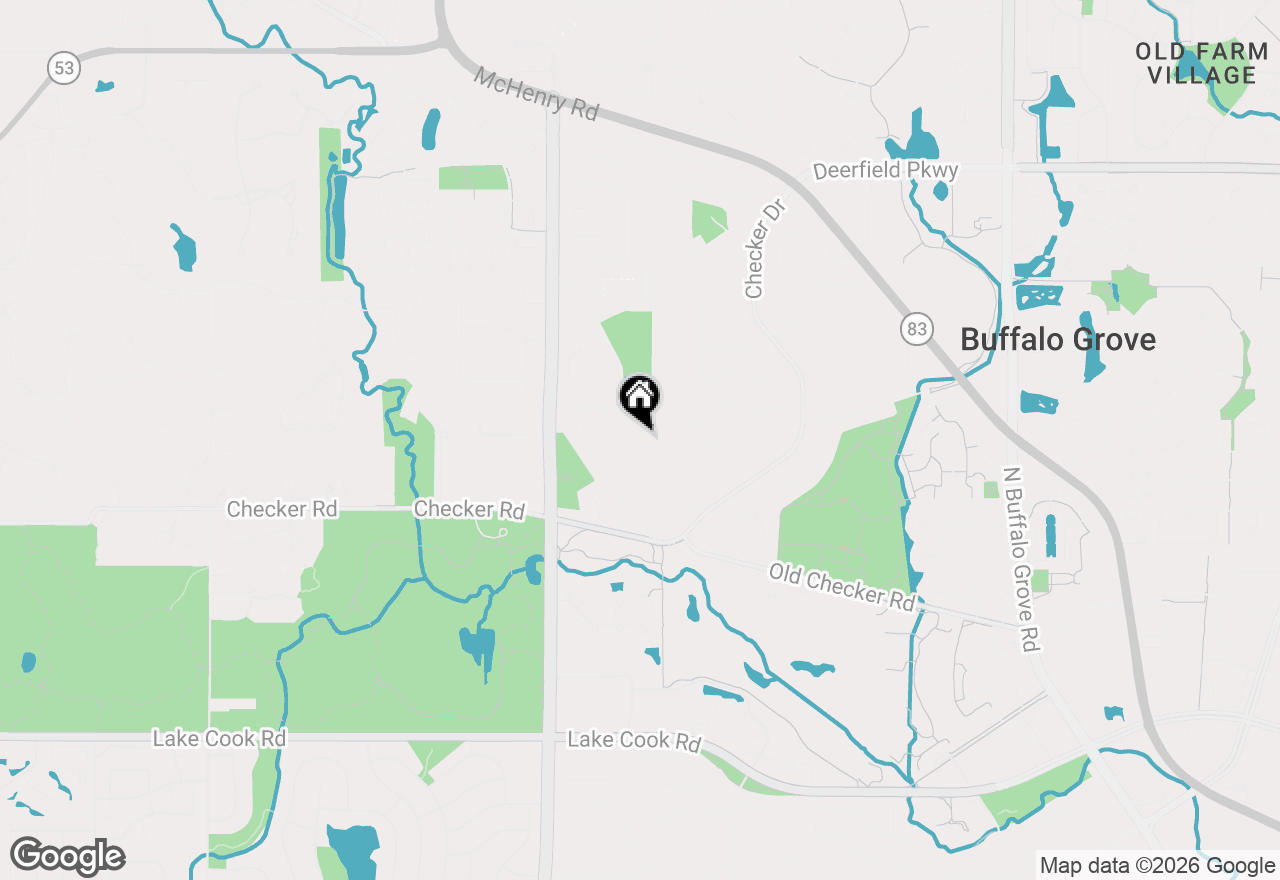Map of 521 Castlewood Lane, Buffalo Grove, IL 60089