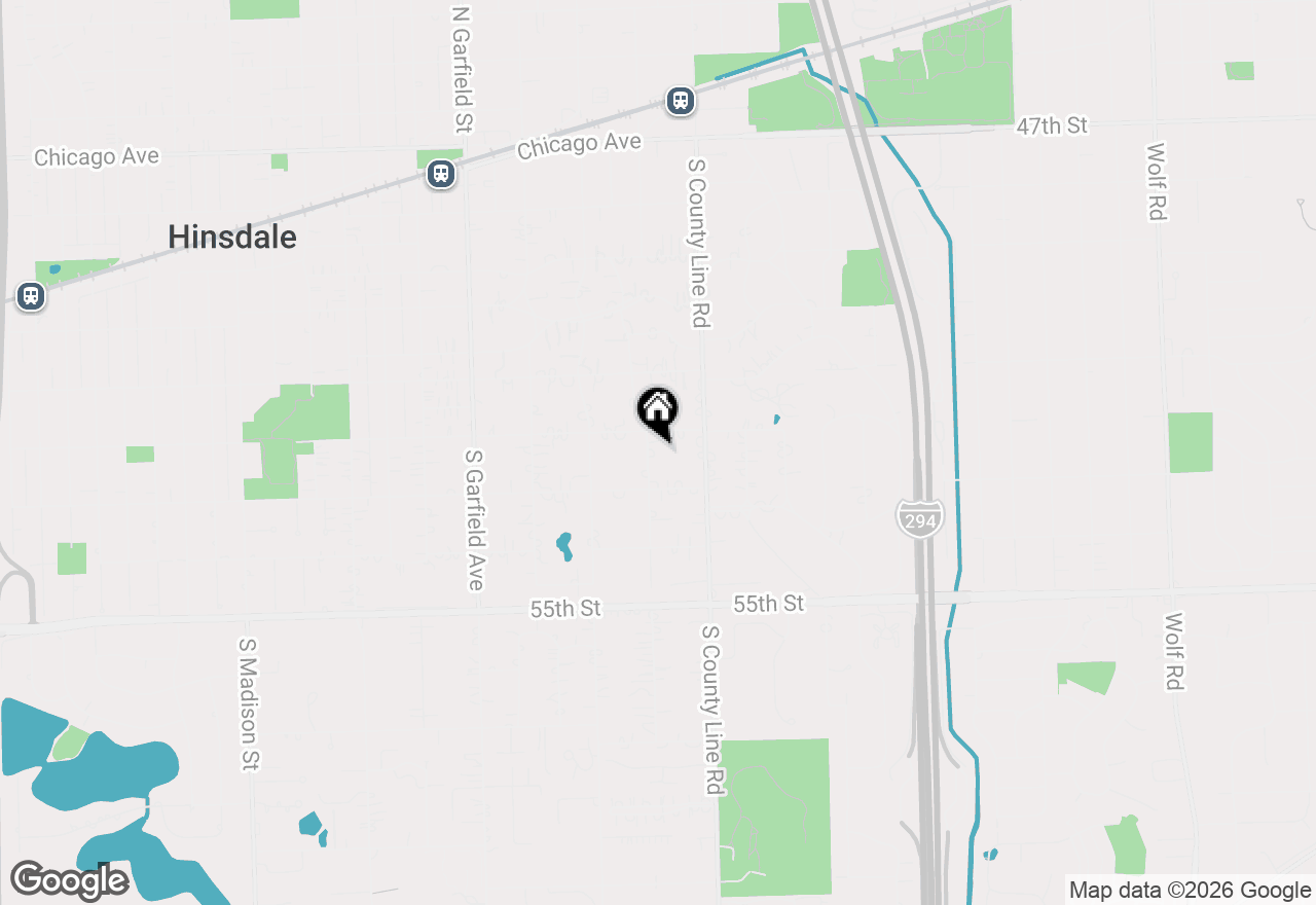 Map of 717 S Oak Street, Hinsdale, IL 60521