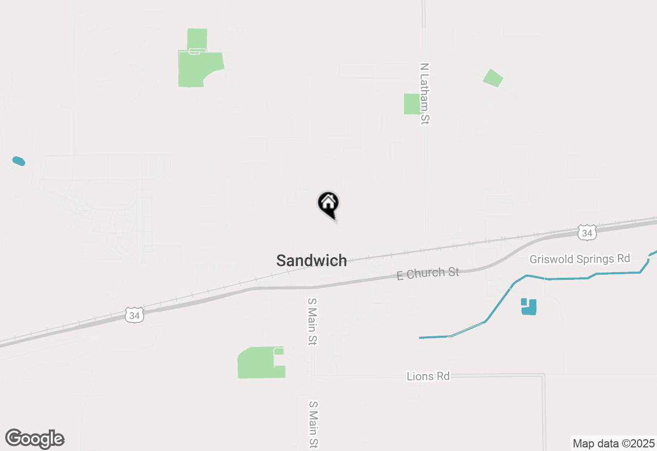 Map of 218 N Eddy Street, Sandwich, IL 60548