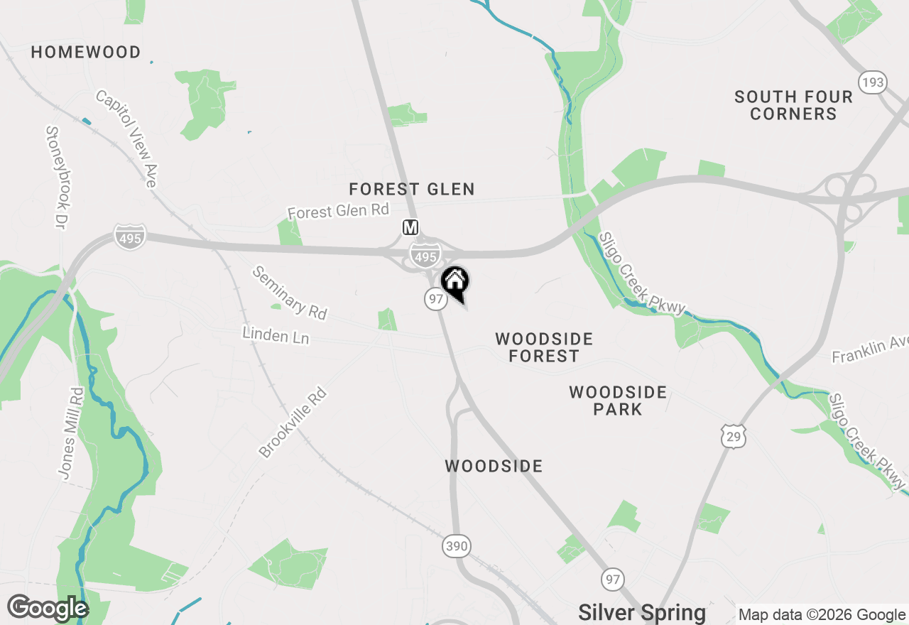 Map of 9500 Woodland Drive, Silver Spring, MD 20910