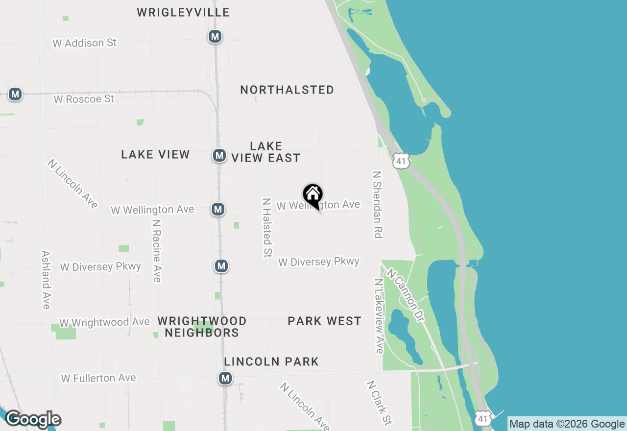 Map of 618 W Oakdale Avenue #4, Chicago, IL 60657