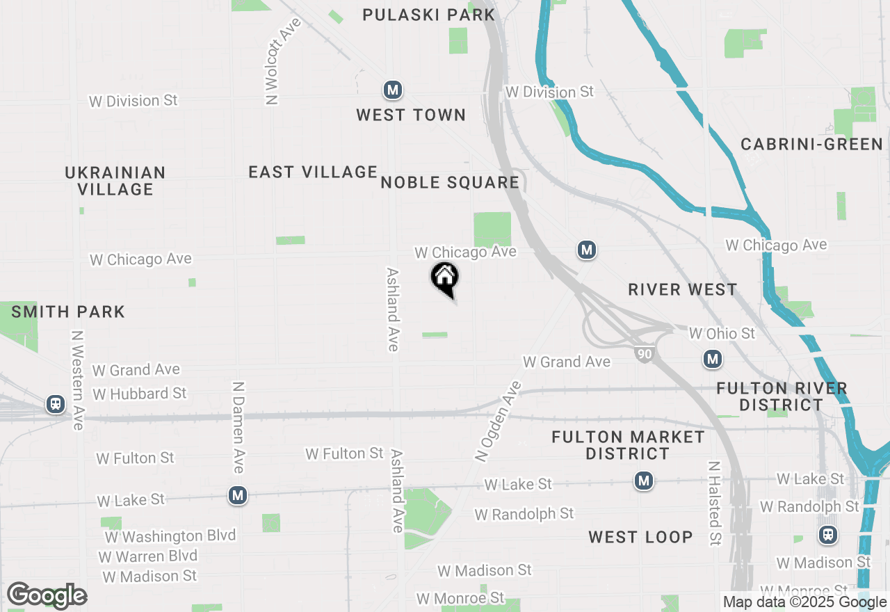 Map of 1444 W Erie Street #3B, Chicago, IL 60642