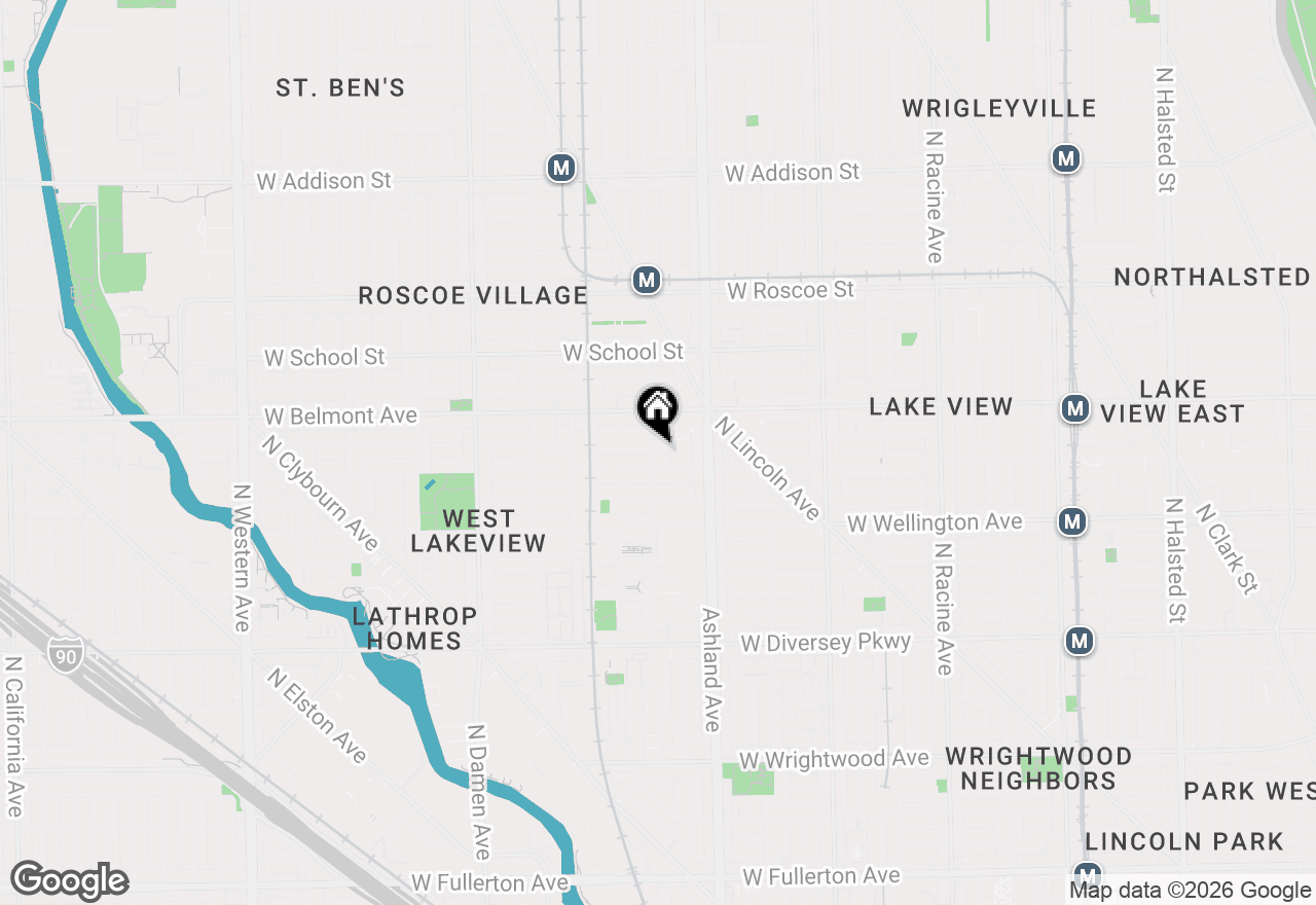 Map of 3117 N Paulina Street #G, Chicago, IL 60657