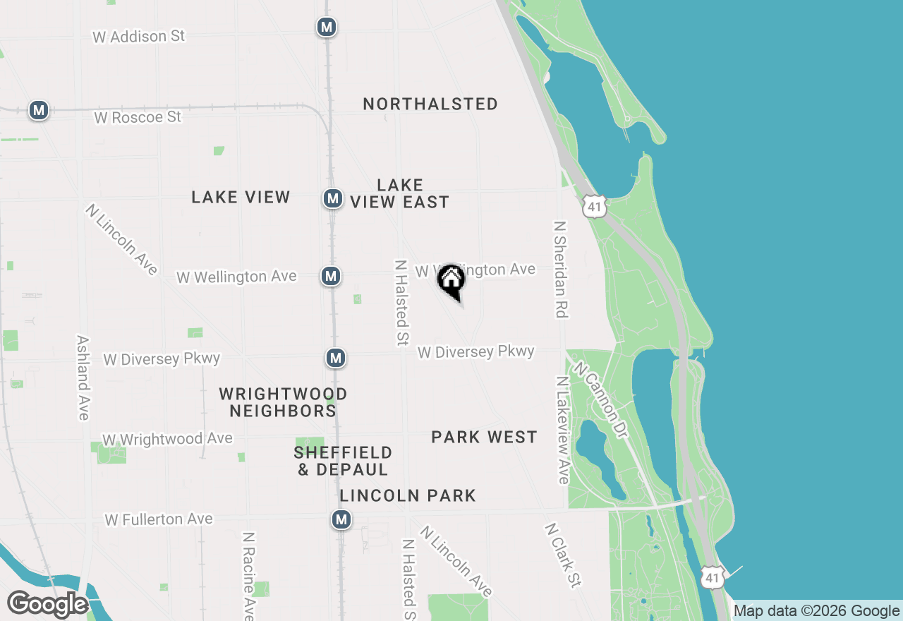 Map of 645 W Surf Street #A4, Chicago, IL 60657
