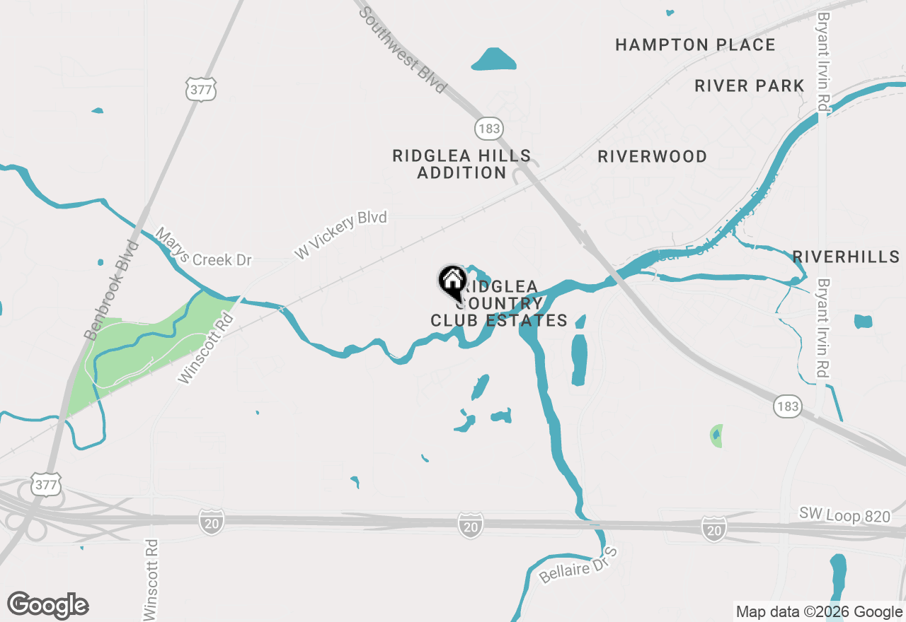 Map of 7054 Tamarack Road, Fort Worth, TX 76116