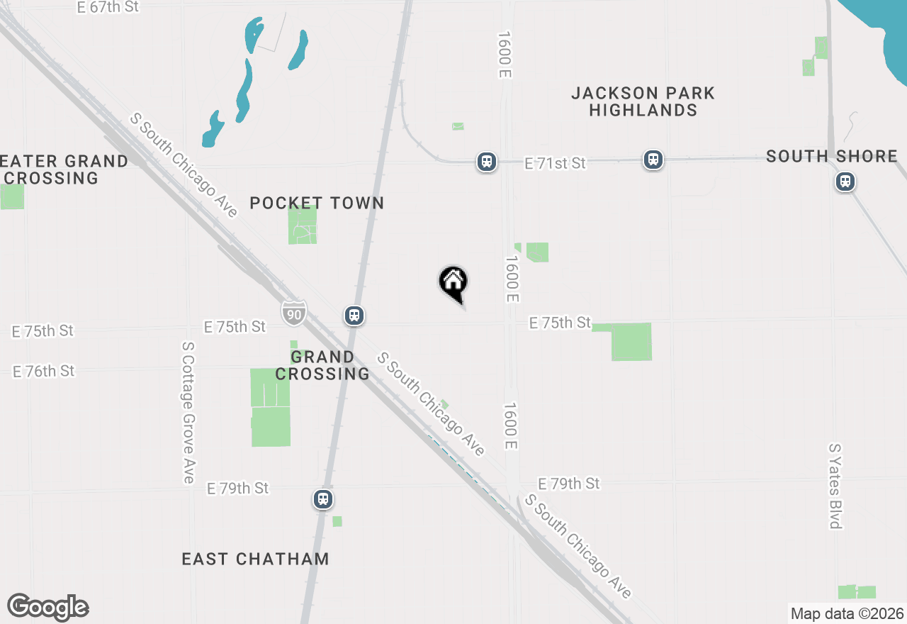 Map of 7443 S Dante Avenue, Chicago, IL 60619