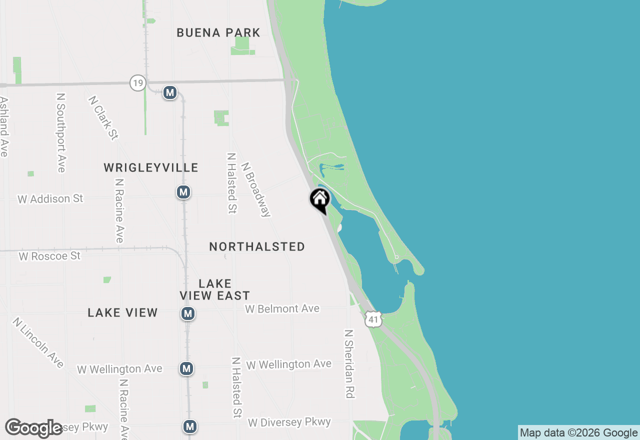 Map of 3470 N Lake Shore Drive #23B, Chicago, IL 60657