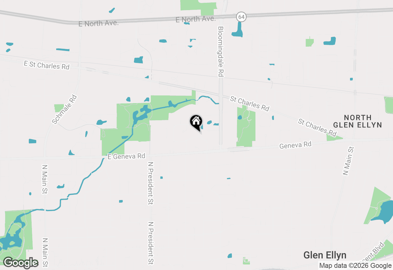 Map of 158 Derby Glen Drive, Glen Ellyn, IL 60137