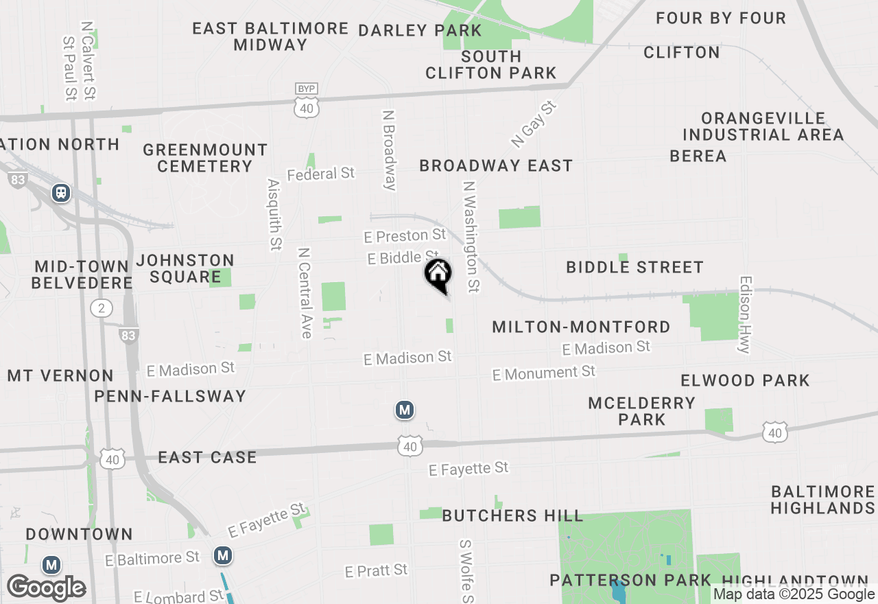 Map of 1800 E Eager Street, Baltimore, MD 21205