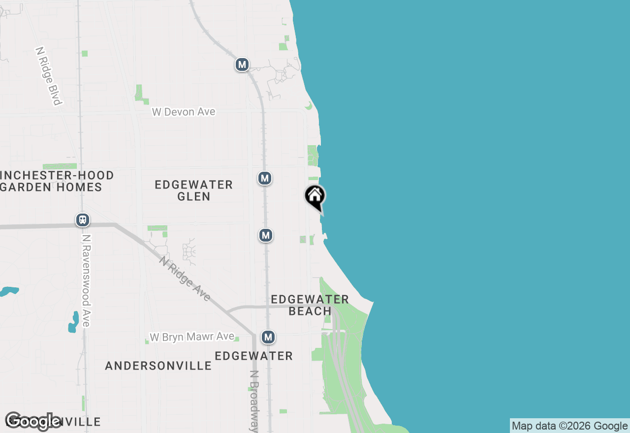 Map of 6007 N Sheridan Road #22K, Chicago, IL 60660
