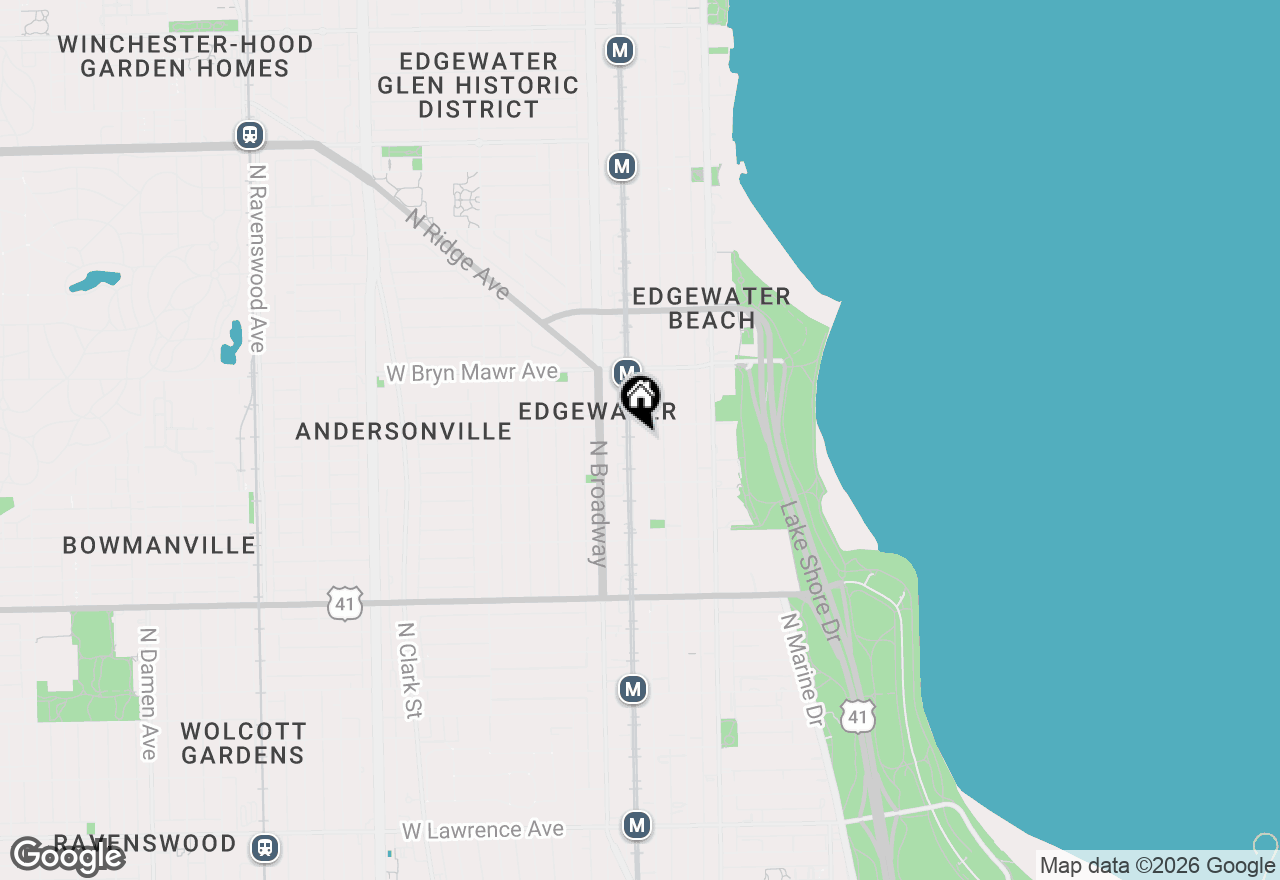 Map of 5444 N Winthrop Avenue #2S, Chicago, IL 60640
