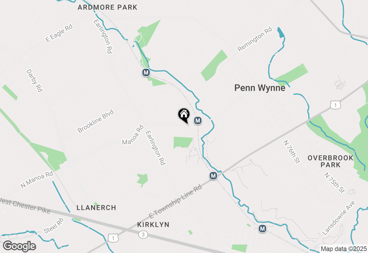 Map of 727 E Manoa Road, Havertown, PA 19083