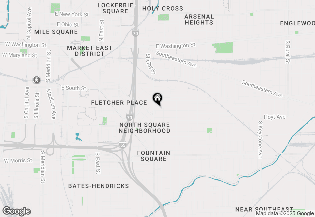 Map of 1119 Spann Avenue, Indianapolis, IN 46203