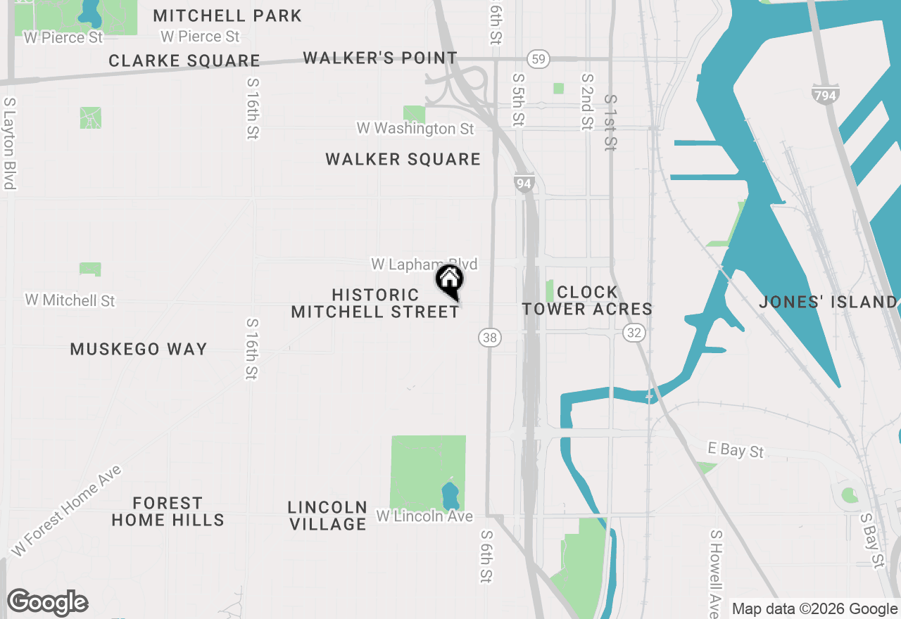Map of 733 W Historic Mitchell St #737, Milwaukee, WI 53204