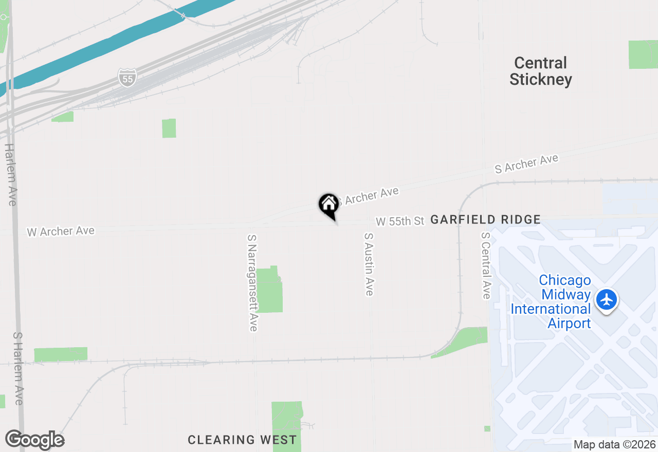Map of 6119 W 55th Street, Chicago, IL 60638