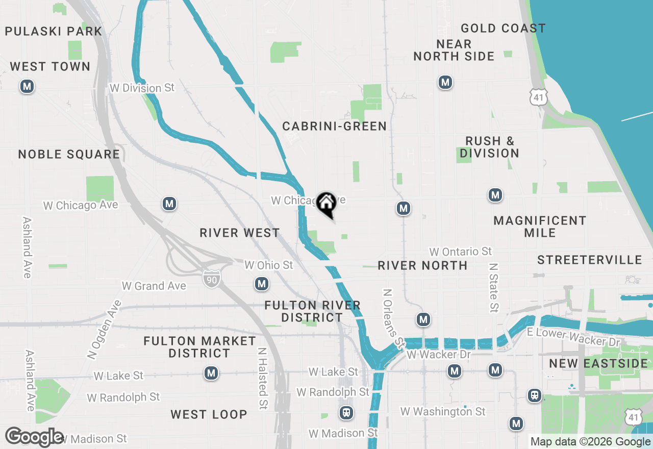 Map of 520 W Huron Street #211, Chicago, IL 60654
