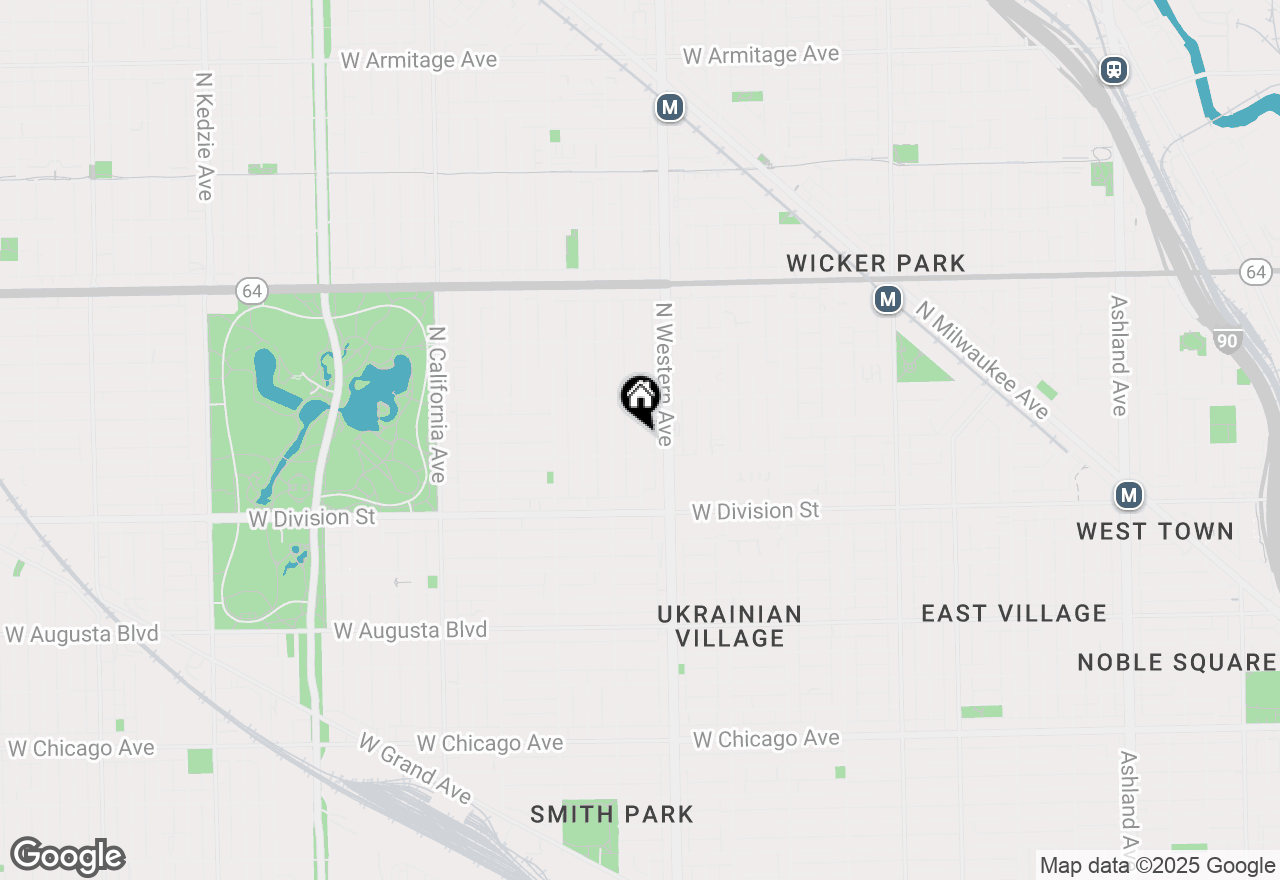 Map of 1329 N Artesian #2, Chicago, IL 60622
