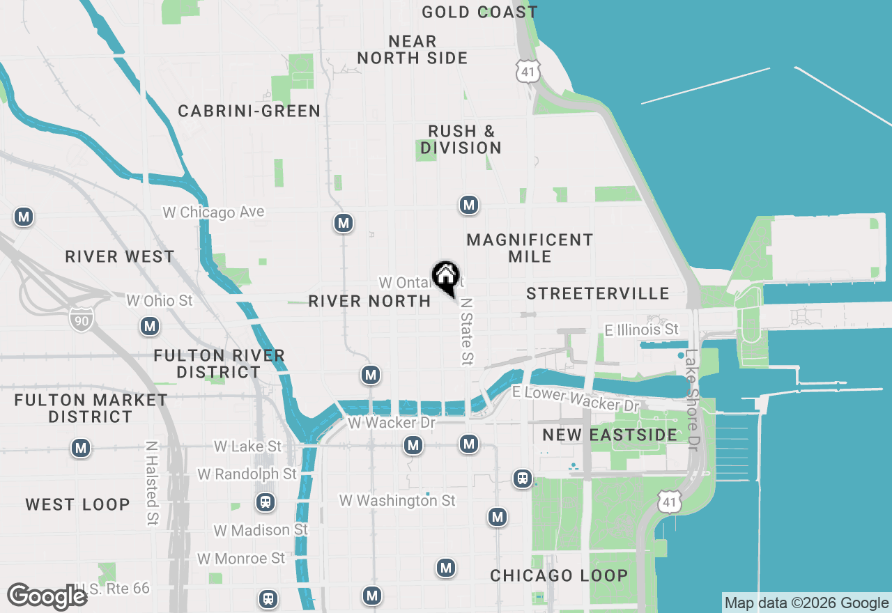 Map of 545 N Dearborn Street #2707, Chicago, IL 60654