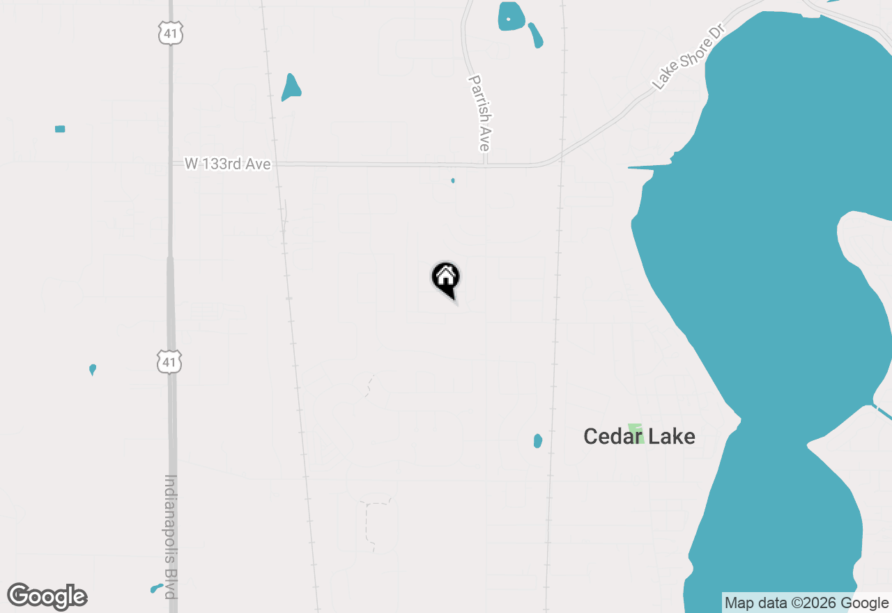 Map of 9722 W 136th Lane, Cedar Lake, IN 46303