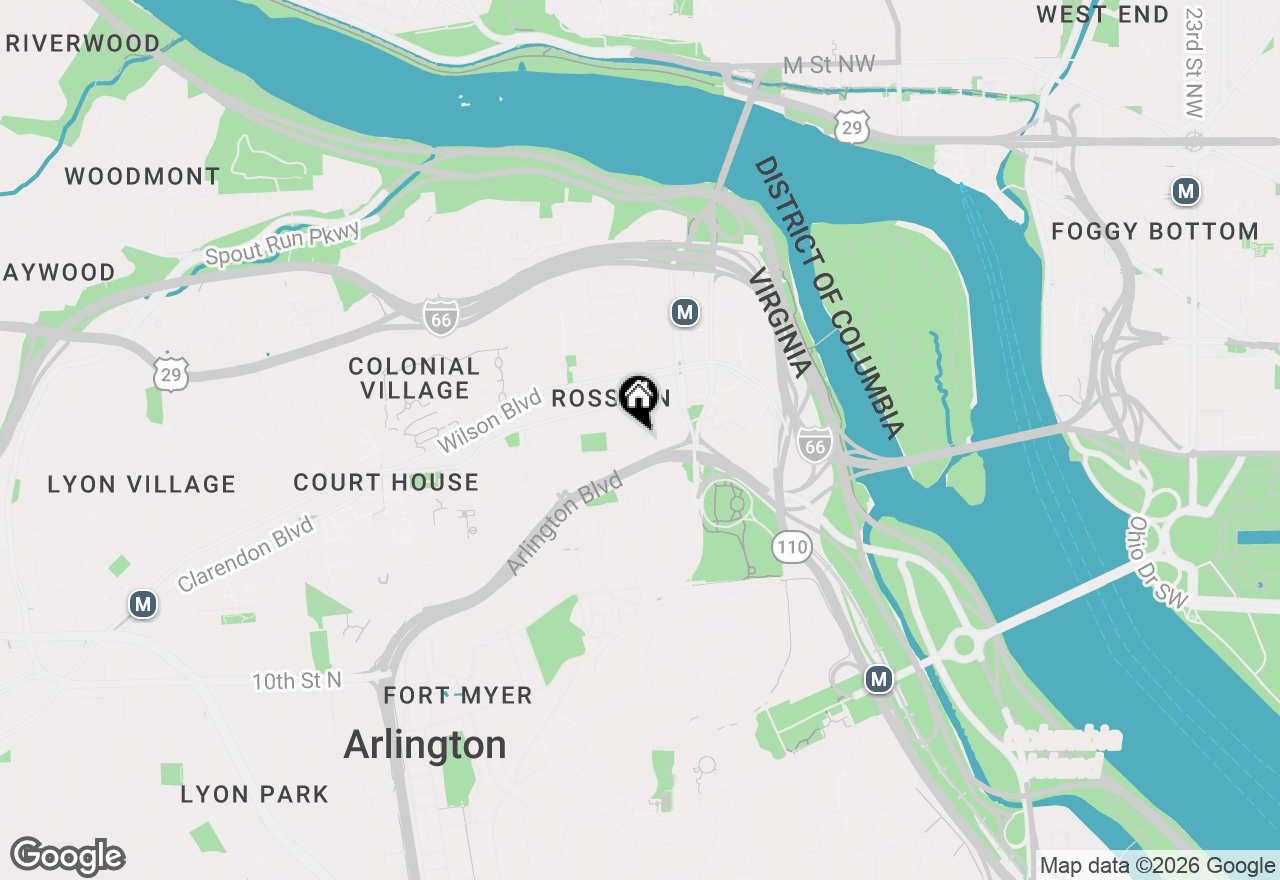 Map of 1600 N Oak Street #1525, Arlington, VA 22209