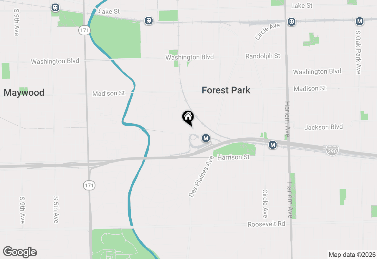 Map of 7753 Van Buren Street #211, Forest Park, IL 60130