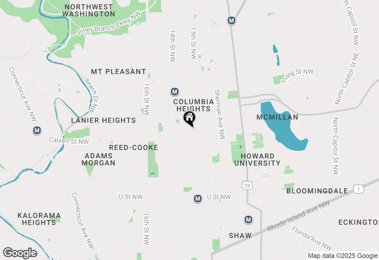 Map of 1312 Fairmont Street Nw, Washington, DC 20009