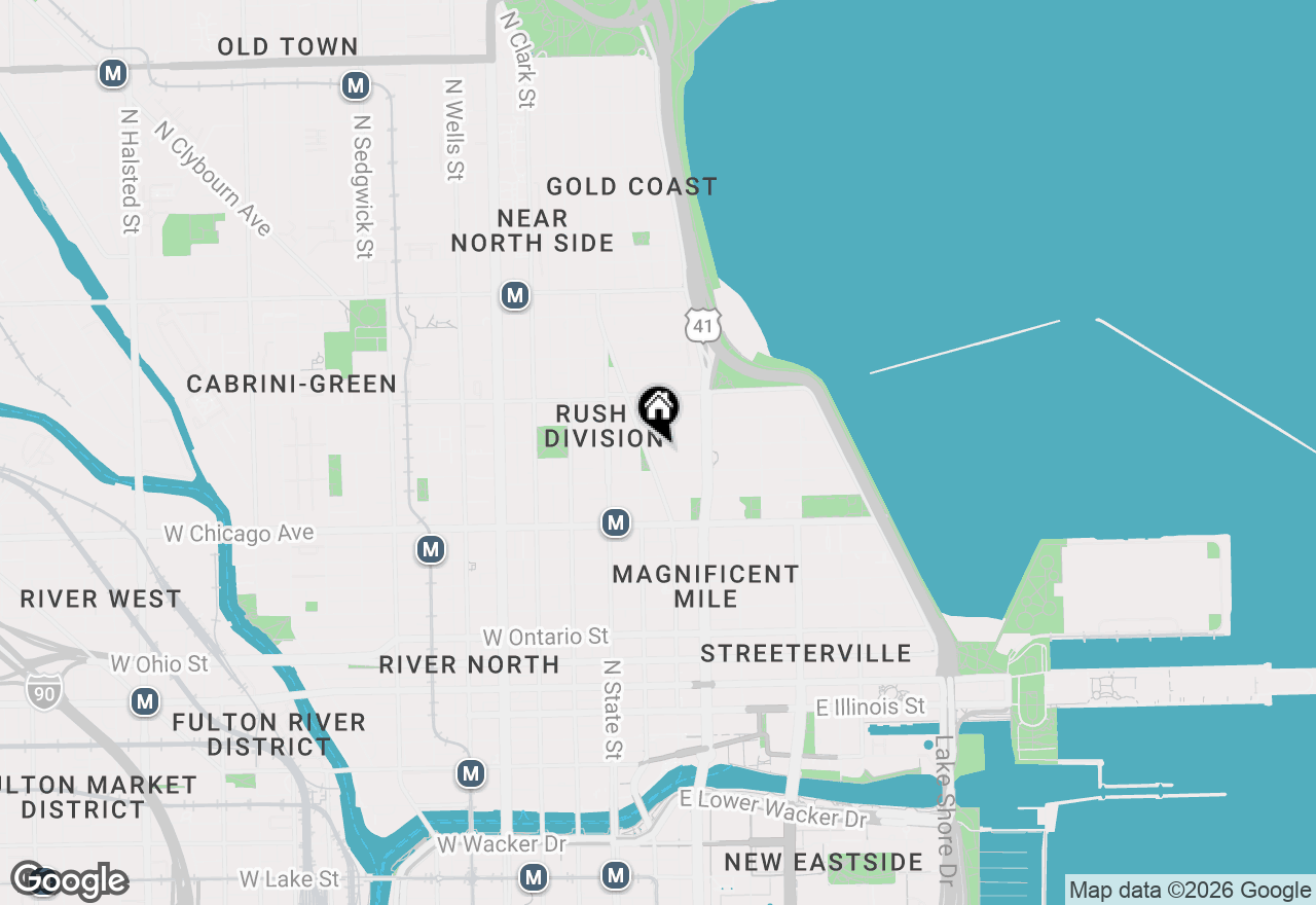 Map of 57 E Delaware Place #3804, Chicago, IL 60611