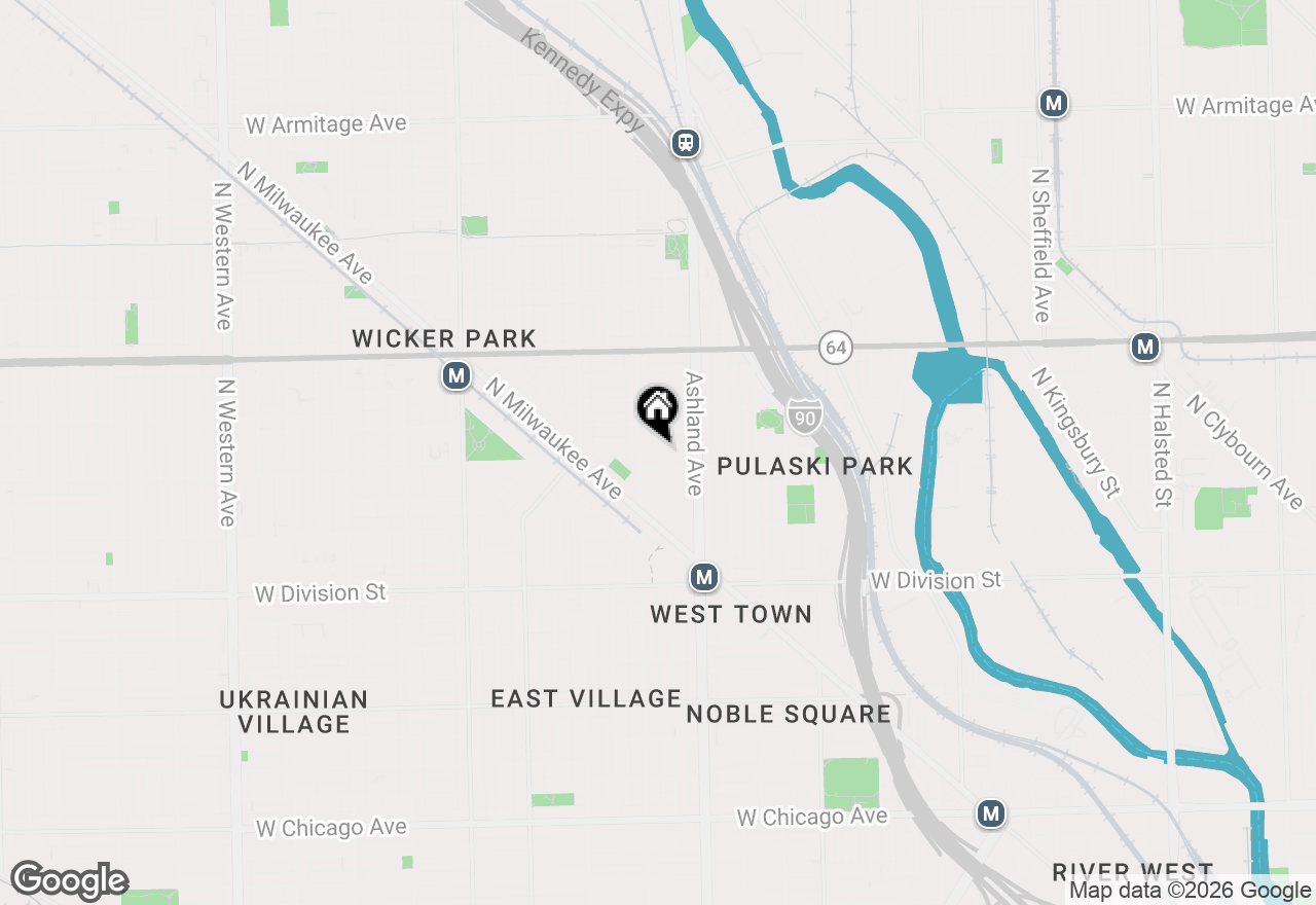Map of 1643 W Beach Avenue #1, Chicago, IL 60622