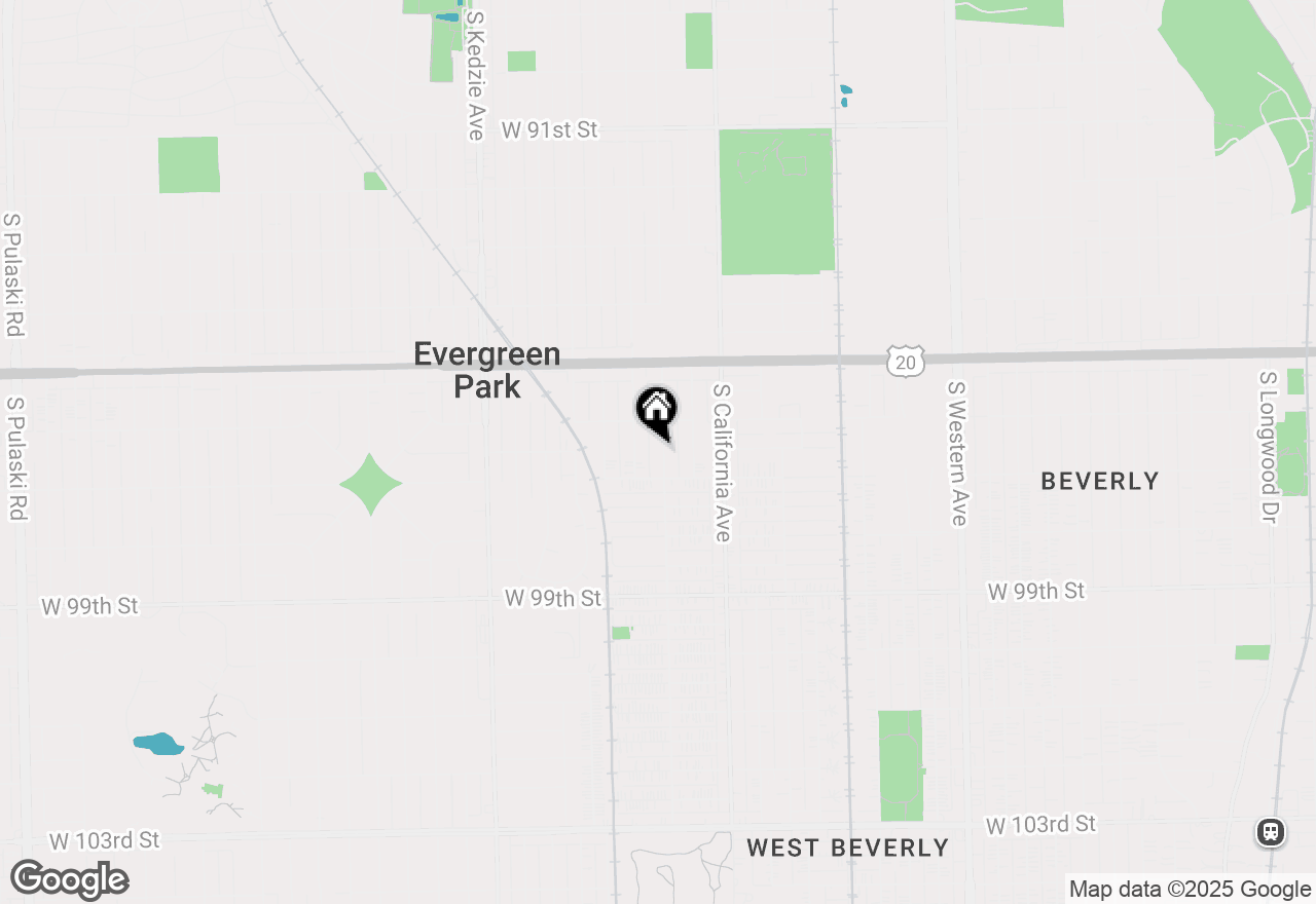 Map of 9638 S Francisco Avenue, Evergreen Park, IL 60805